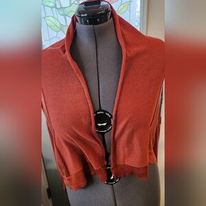 Peruvian Connection Terracotta Cardigan